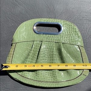 Nine West Crocodile Green Clutch Purse